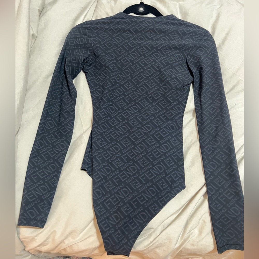 FENDI x SKIMS mock neck long sleeved bodysuit, size Small in Black